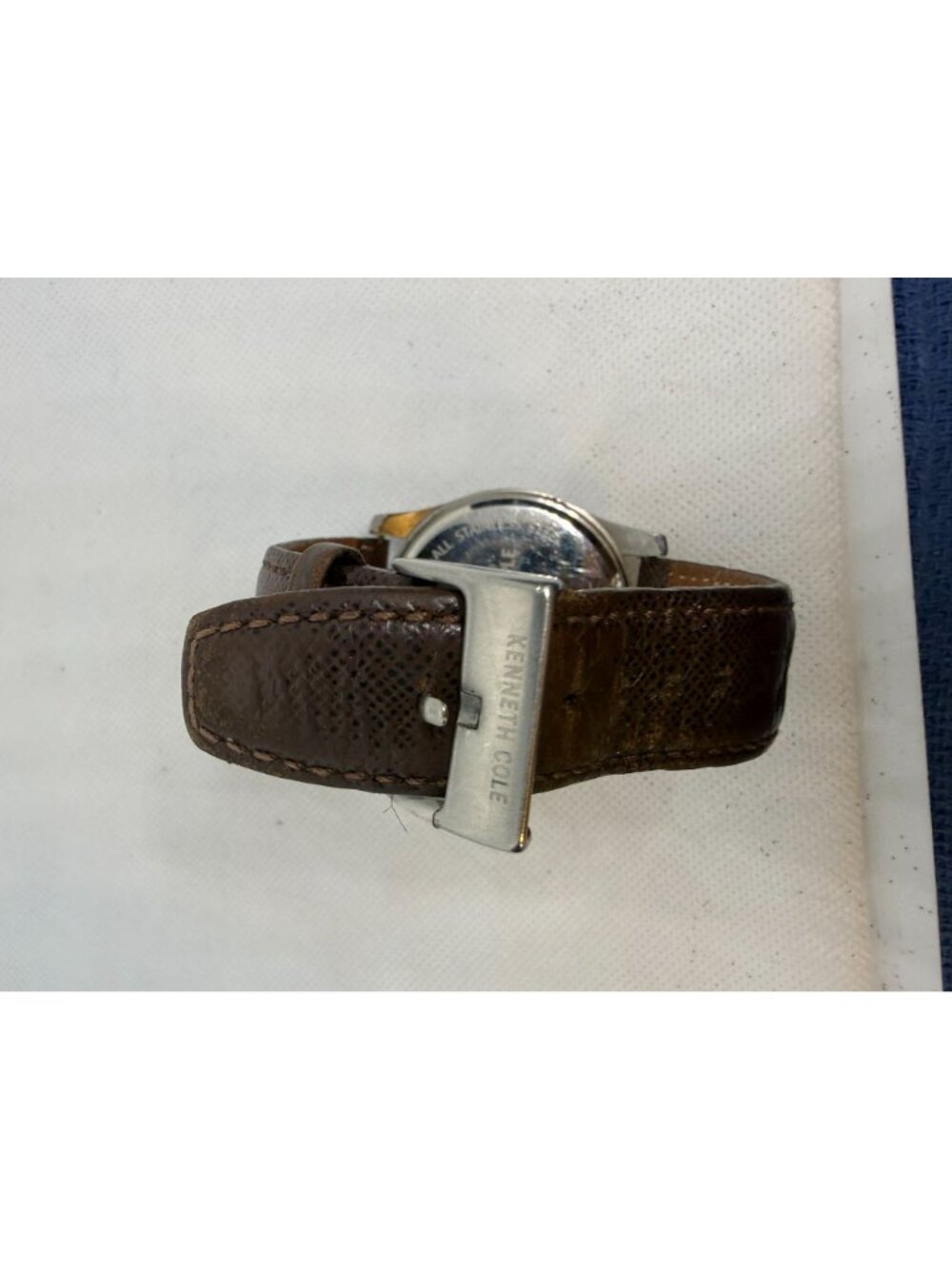 Kenneth Cole New York Men 10027417 Grey Dial Diamond Marker Brown Leather Watch - Picture 12 of 13
